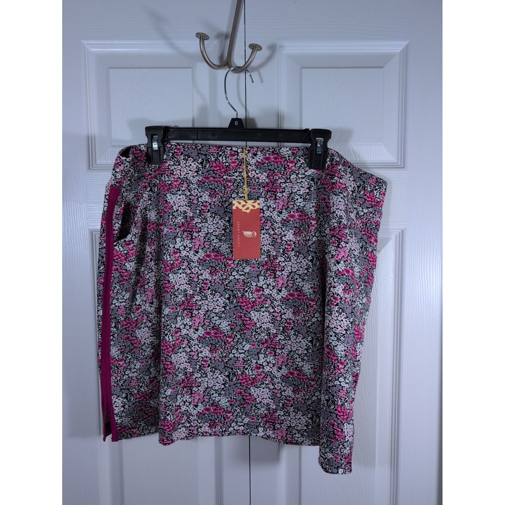 New Sport Haley Womens Golf SKORT-SKIRT Pink And Gray Floral XXL